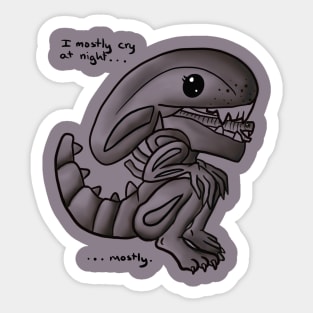 Alien tears Sticker